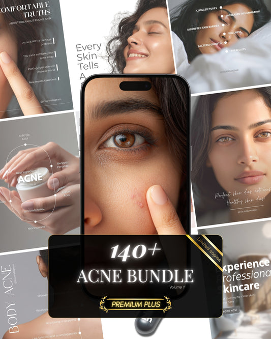 Acne Skincare Premium Plus Content Bundle