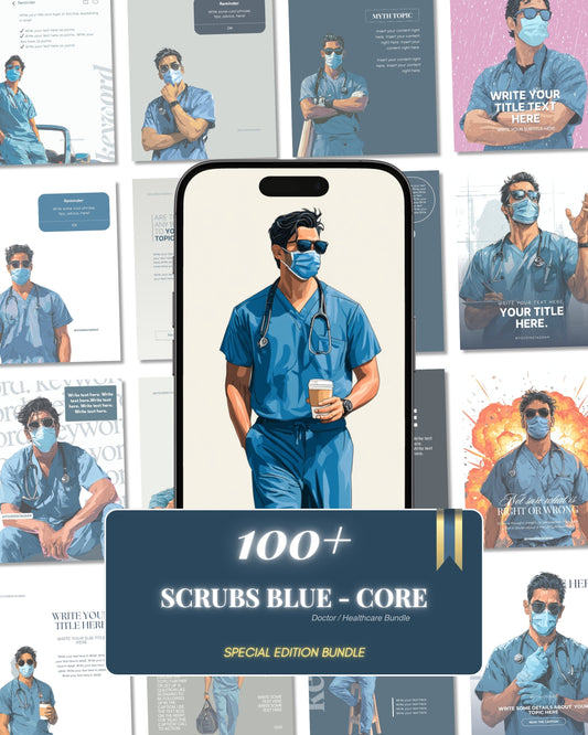 Scrubs Blue Core | Content Bundle for Male Healthcare Creators