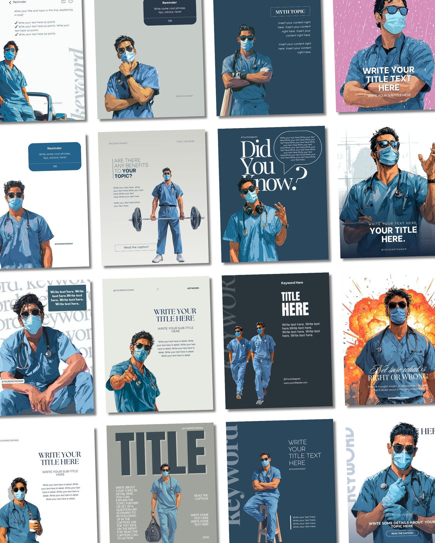 Scrubs Blue Core | Content Bundle for Male Healthcare Creators