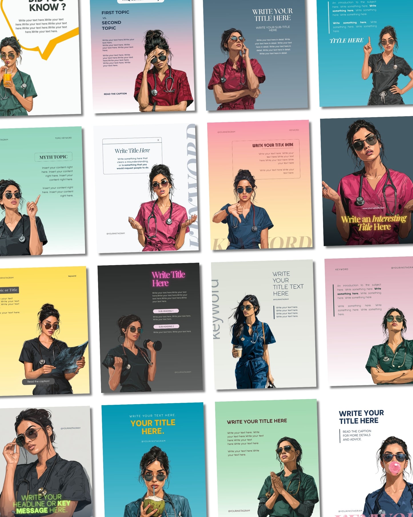 Scrubs Spectrum | Content Bundle for Female Healthcare Creators